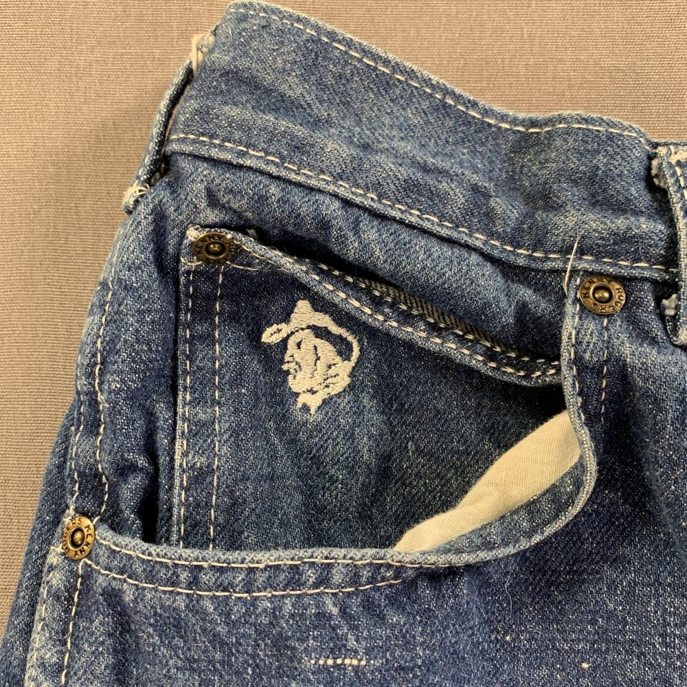 VTG Kenny Rogers Jeans Teen's 15/16 (28x32) Blue Denim Western The Gambler 80s - Picture 4 of 16